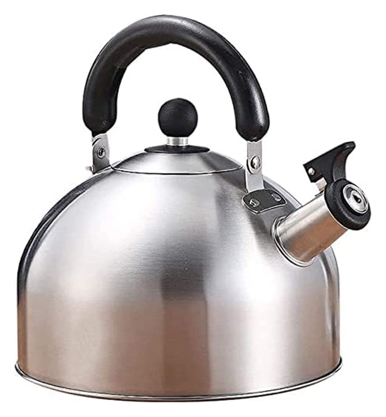 Stainless Steel Whistling Tea Kettle for Gas & Induction Hobs - 3L Heat-Resistant Handle Teapot for Kitchen, Camping & Hiking - Perfect for Brewing Tea, Coffee & Outdoor Cooking