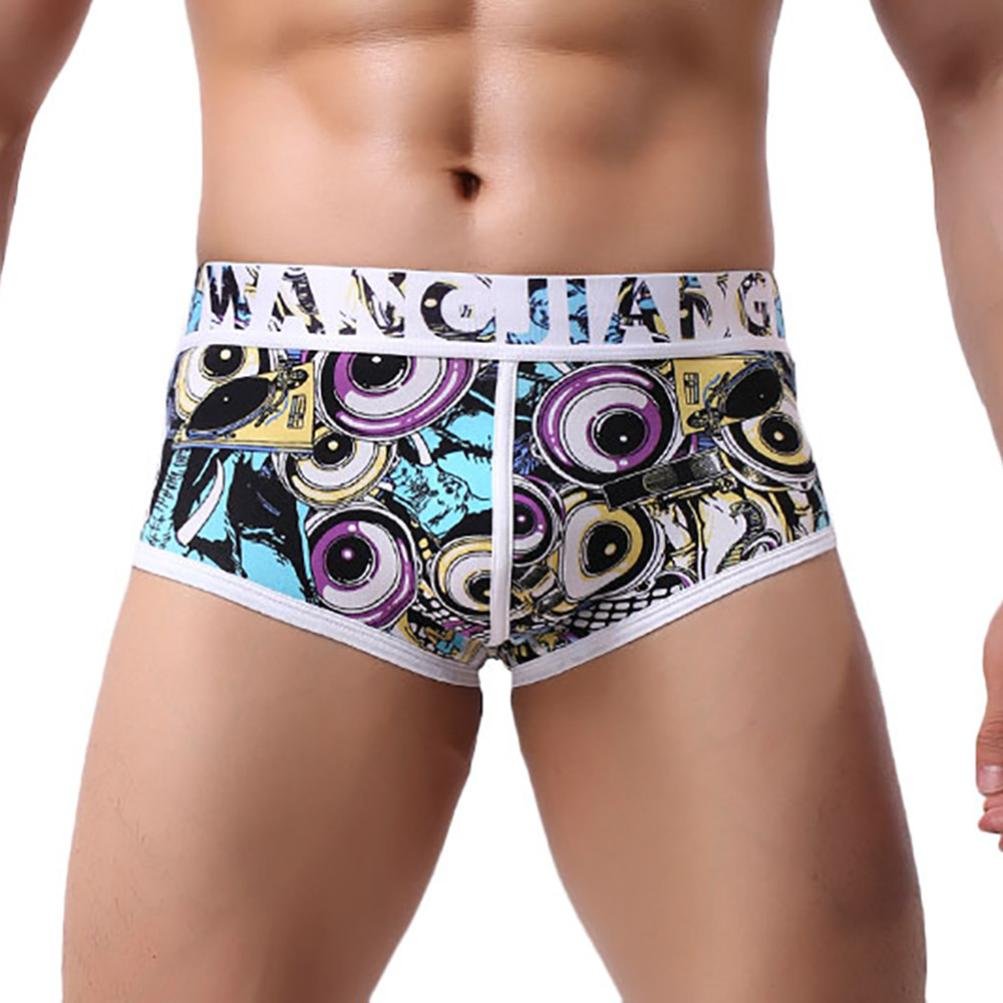 **Men's Sexy Soft Cotton Breathable Boxer Briefs with Bulge Pouch - Comfortable Underwear for Daily Wear, Gym & Sleep**