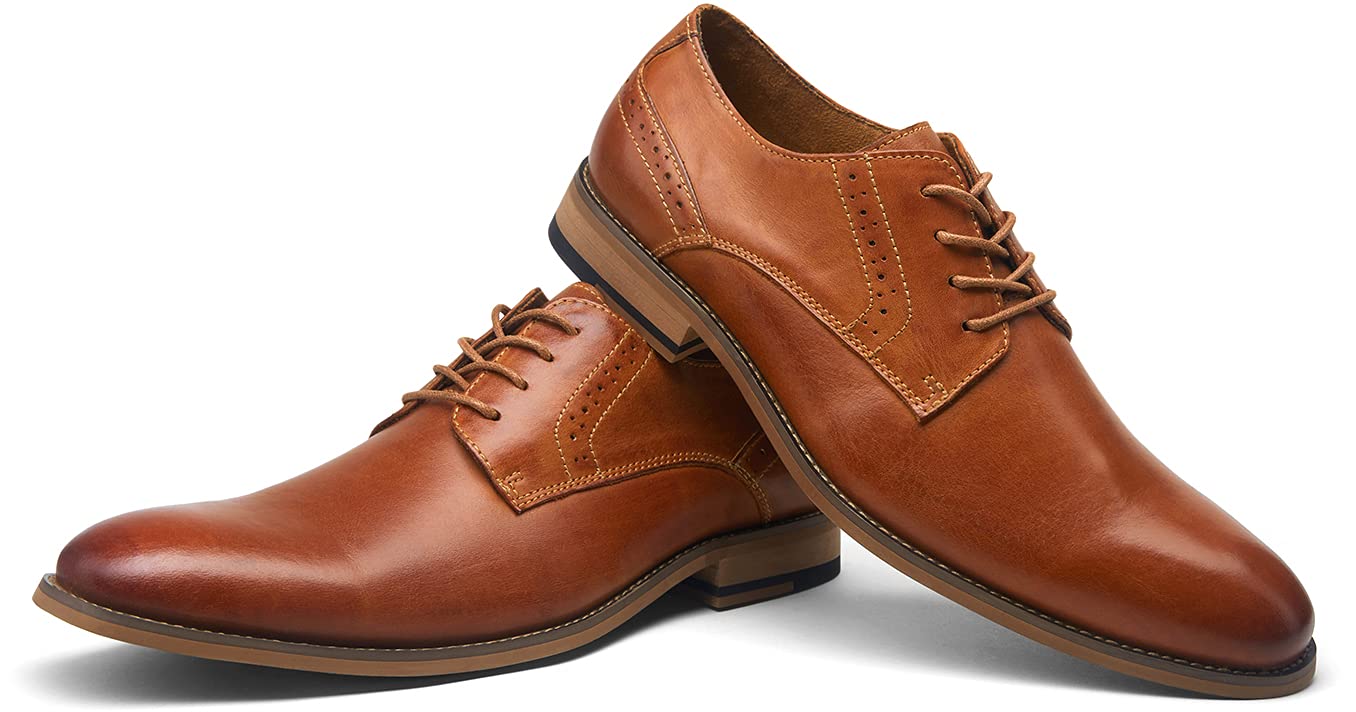 Vostey Men's Oxford Dress Shoes - Classic Business Formal Derby Shoes for Office, Wedding & Special Occasions