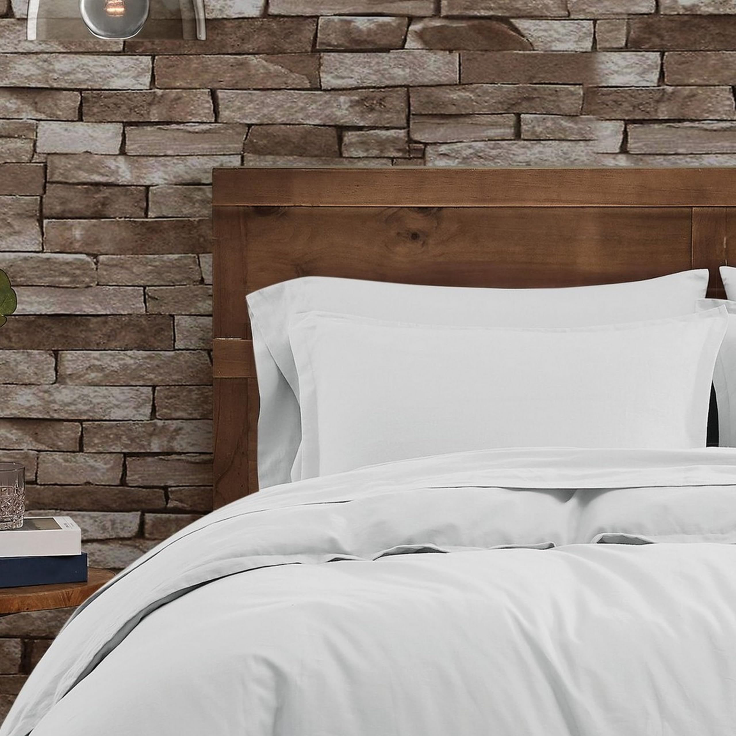 FRYE Cotton Linen Blend Grey 3-Piece King Size Duvet Cover Set - Soft Bedding for Master Bedroom, Guest Room & Luxury Hotels