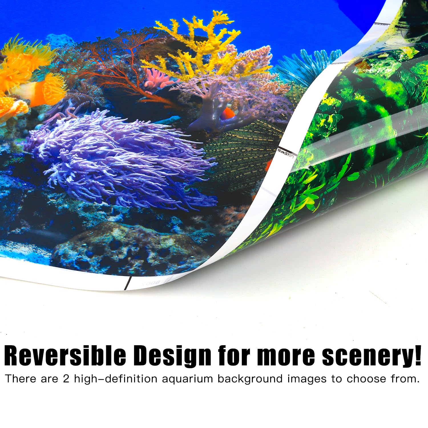 Lainrrew Aquarium Background - 12x21 Inch Fish Tank Decal for Home & Office Decor