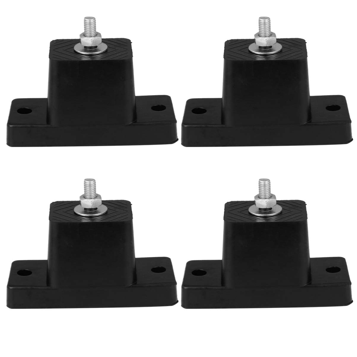 Scicalife 4-Piece AC Vibration Isolator Mounting Brackets - Heavy Duty Rubber Pads for Outdoor Mini Split Air Conditioner Condenser Units | Reduce Noise & Vibration for Home & Office HVAC Systems