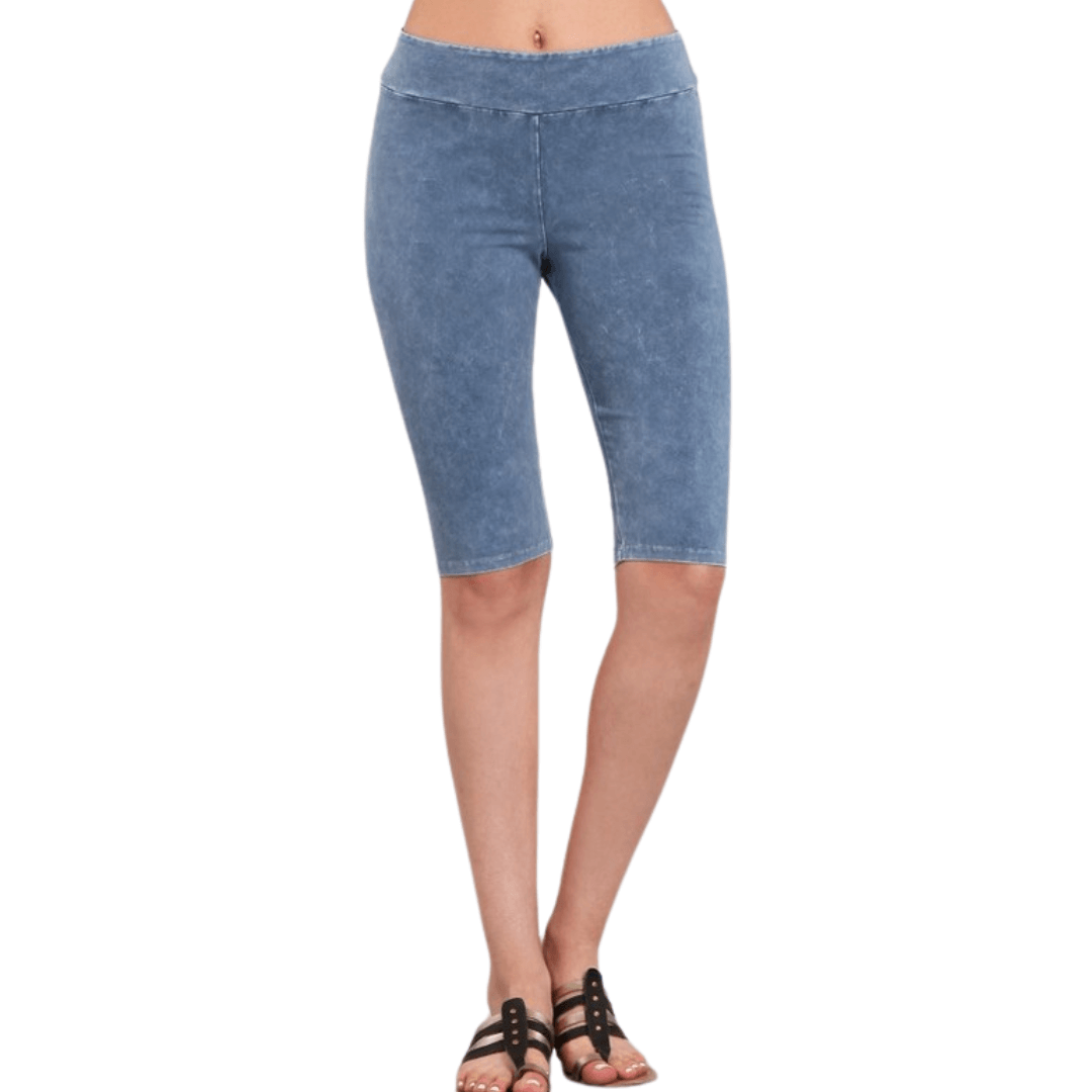 High Waist Long Biker Shorts for Women - Made in USA - Perfect for Yoga, Running & Workout