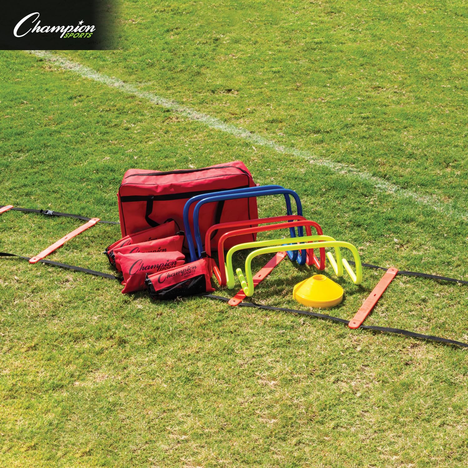 Champion Sports Kit with Durable Carrying Bag - Complete Set for Basketball, Soccer & Baseball - Perfect for Team Practice, Gym Training & Outdoor Games