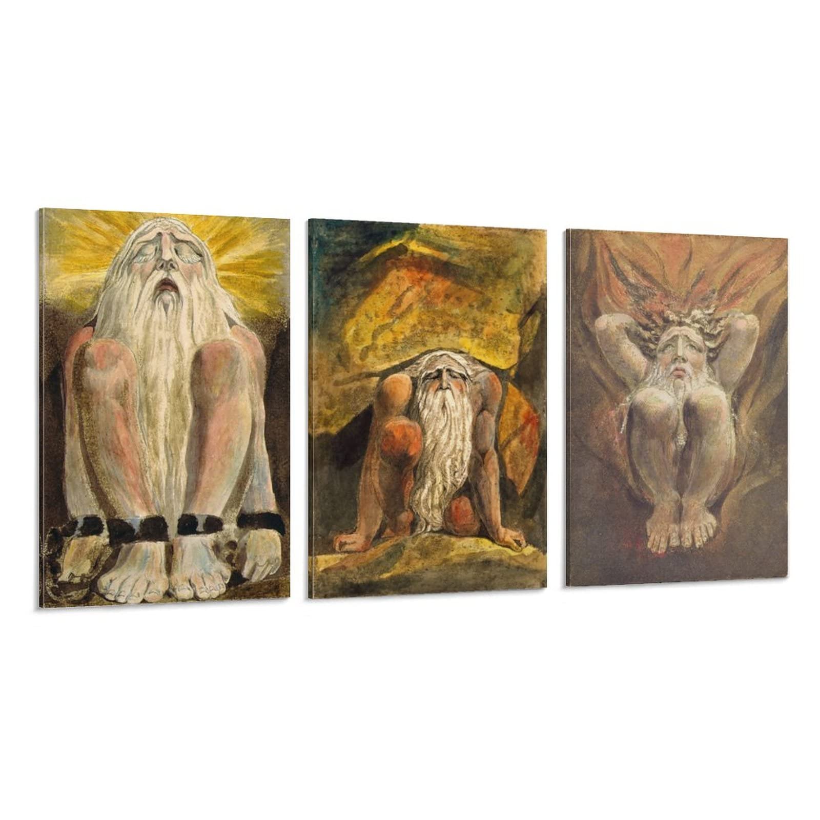 William Blake Famous British Oil Painting - Old Man Portrait Canvas Art Print for Living Room, Bedroom & Office Wall Decor | Vintage Aesthetic Home Decor Gift