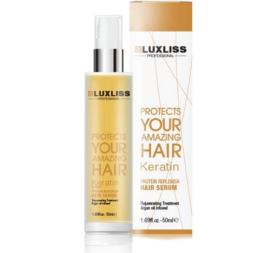 Luxliss Keratin Protein Hair Serum for Damaged Hair - Repairing & Smoothing Treatment for Frizz Control & Shine - Perfect for Daily Use & Salon Styling