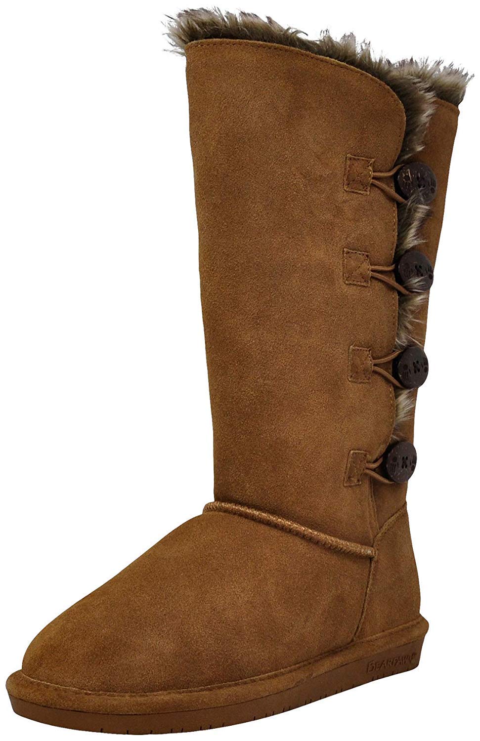BEARPAW Women's Lori Suede Slip-On Winter Boots - Comfortable & Warm, Multiple Colors - Perfect for Casual Outings, Snow Days & Cozy Indoor Wear