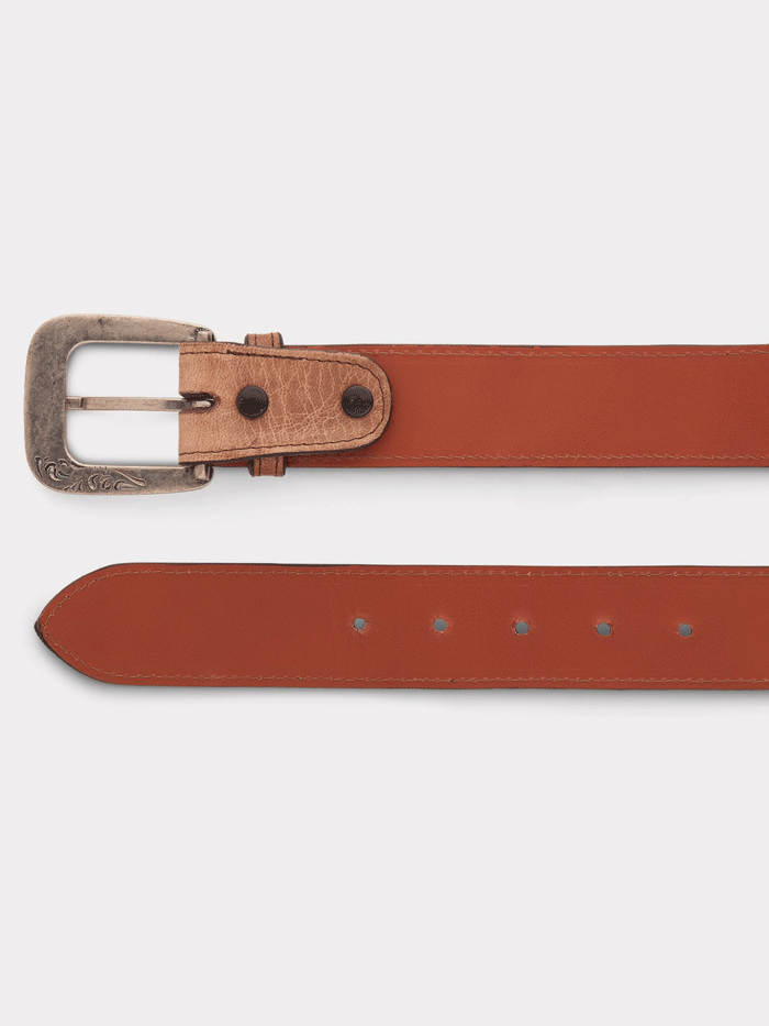 Lucchese W2241 Men's Smooth Mad Dog Goat Western Belt in Tan - Perfect for Cowboy Boots, Rodeo & Western Fashion Outfits