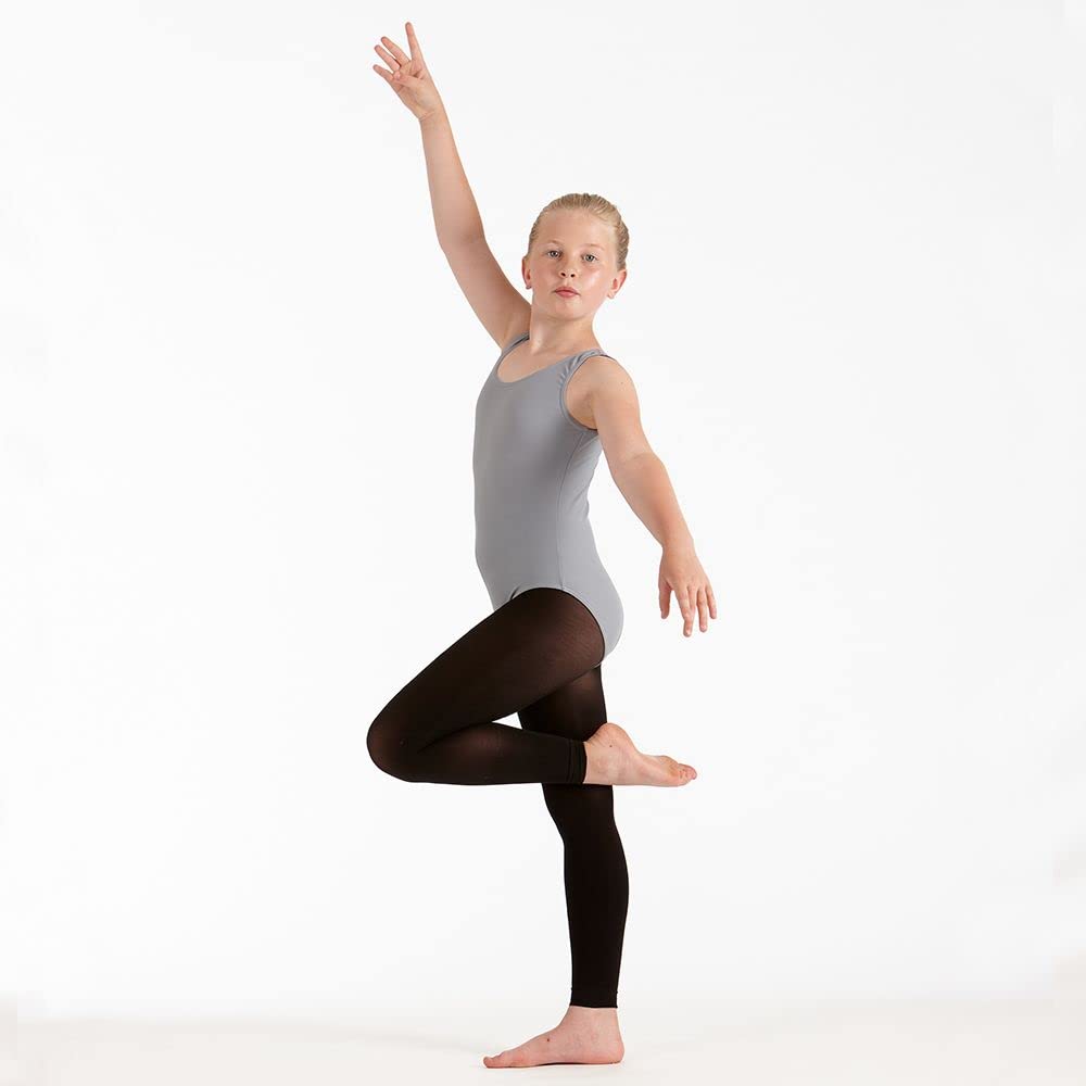 Women's Black Footless Dance Tights - Stretchy Ballet Leggings for Yoga, Workout & Performance - Essential Dancewear for Comfort & Flexibility