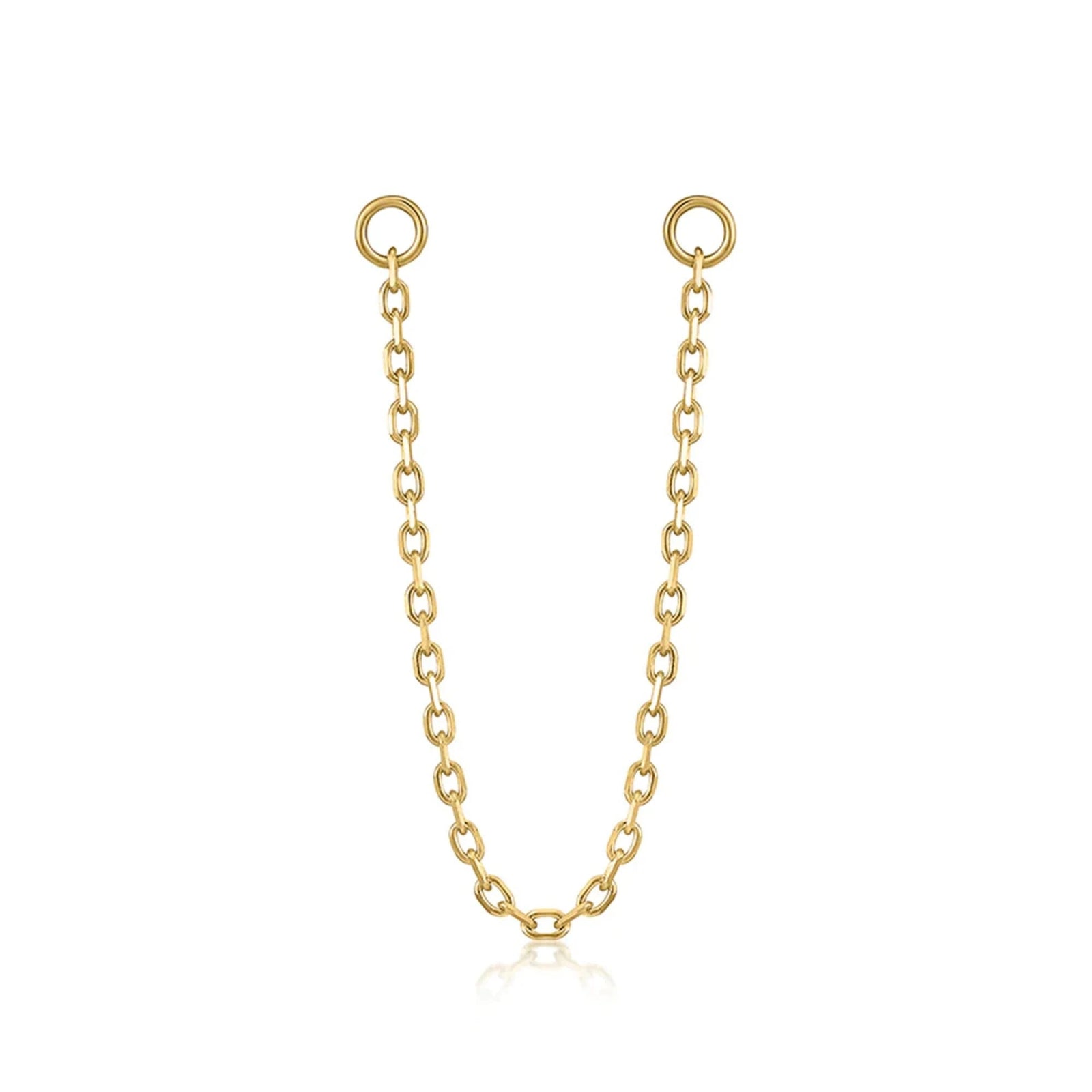 14K Solid Yellow Gold Earring Chain - Elegant Dainty Jewelry for Women, Perfect for Everyday Wear, Parties & Gifting
