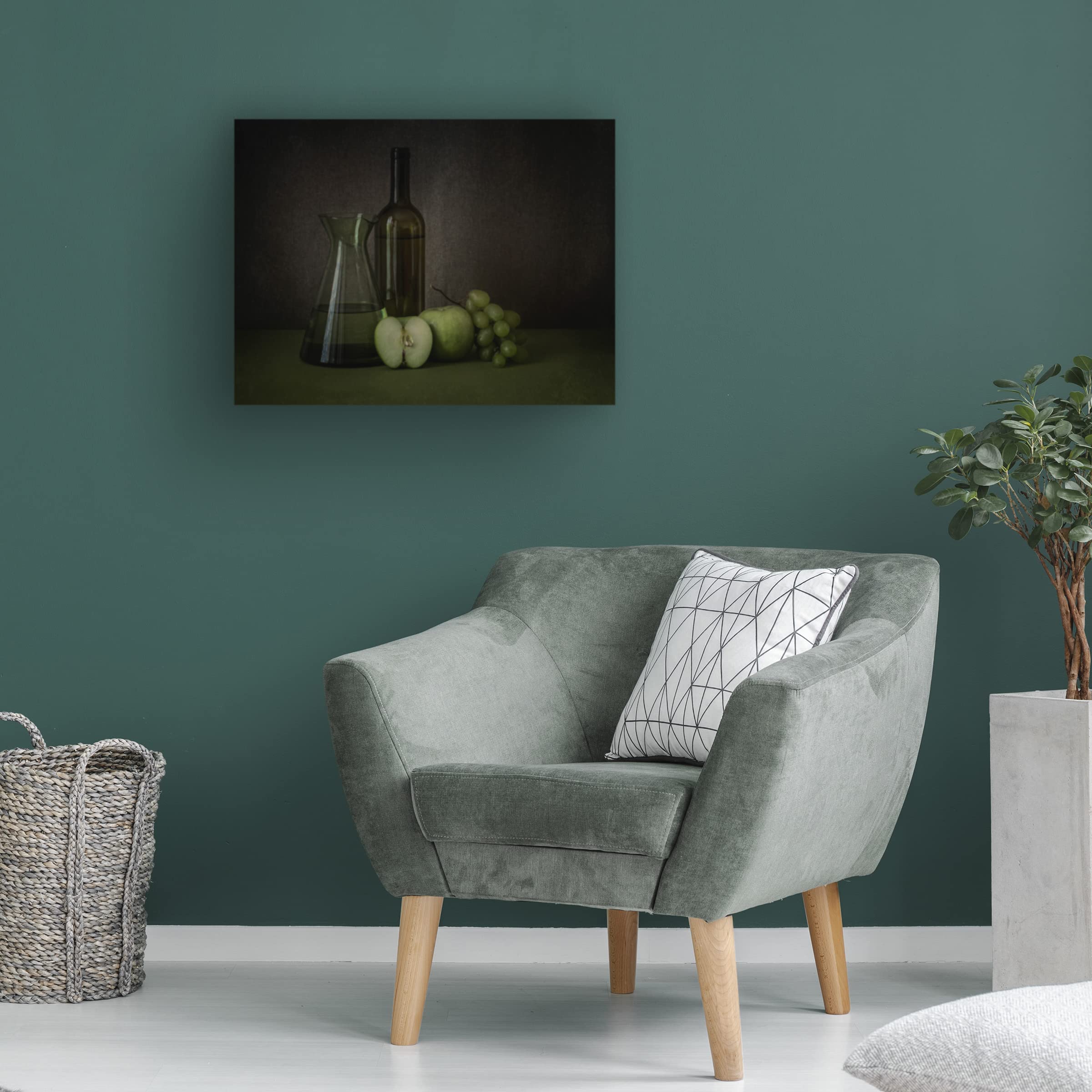 Trademark Fine Art 'Green' Canvas Art by Lenka - Modern Abstract Wall Decor for Living Room, Bedroom & Office - Perfect for Home & Office Decor