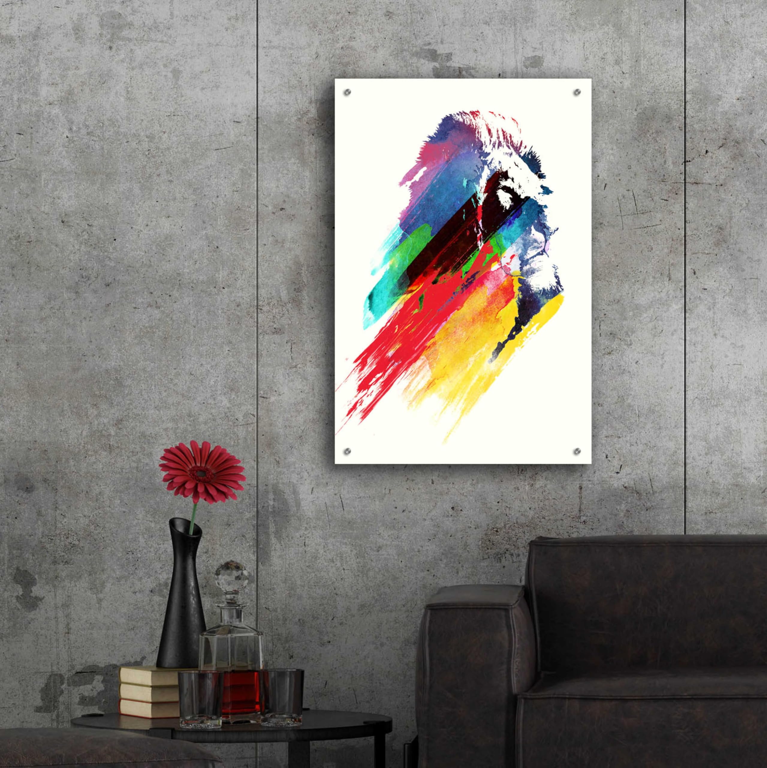 Epic Art 'Our Hero' by Robert Farkas - Premium Acrylic Glass Wall Painting 24x36 Inches - Perfect for Living Room, Bedroom, or Office Decor