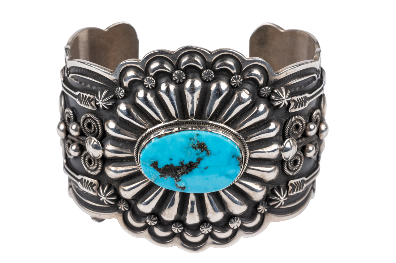 Authentic Morenci Turquoise Cuff Bracelet - Handmade Sterling Silver Jewelry for Women | Boho Chic Accessories for Casual Wear, Gift Giving & Special Occasions