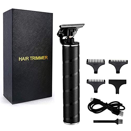 Professional USB Rechargeable Hair Clippers for Men - Waterproof Electric Hair Trimmer & Beard Shaver with Adjustable Blades | Perfect for Home Barbering, Travel & DIY Haircuts (Black)