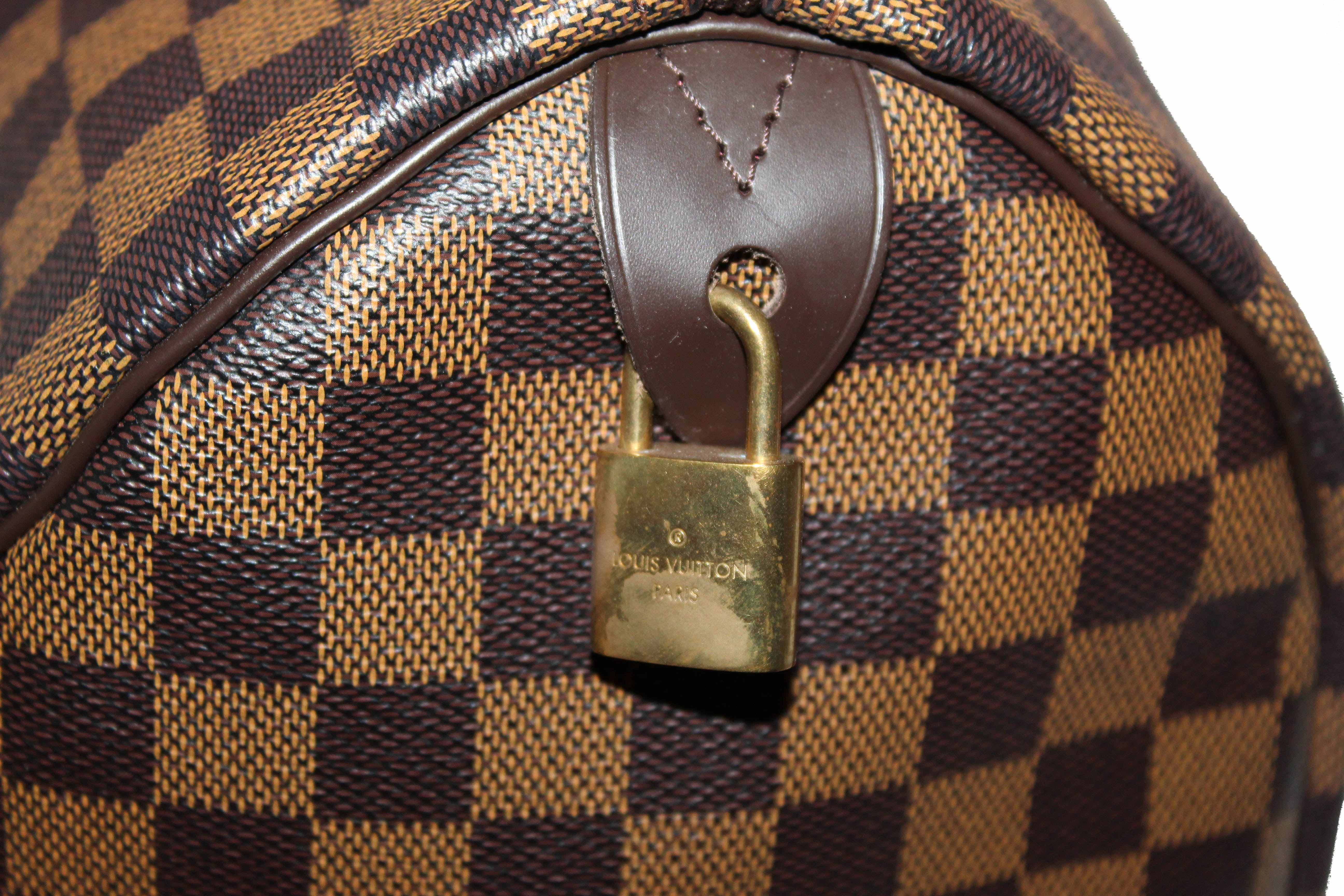 Authentic Louis Vuitton Damier Ebene Speedy 30 Crossbody Handbag - Luxury Designer Shoulder Bag for Women, Perfect for Work, Travel & Everyday Use