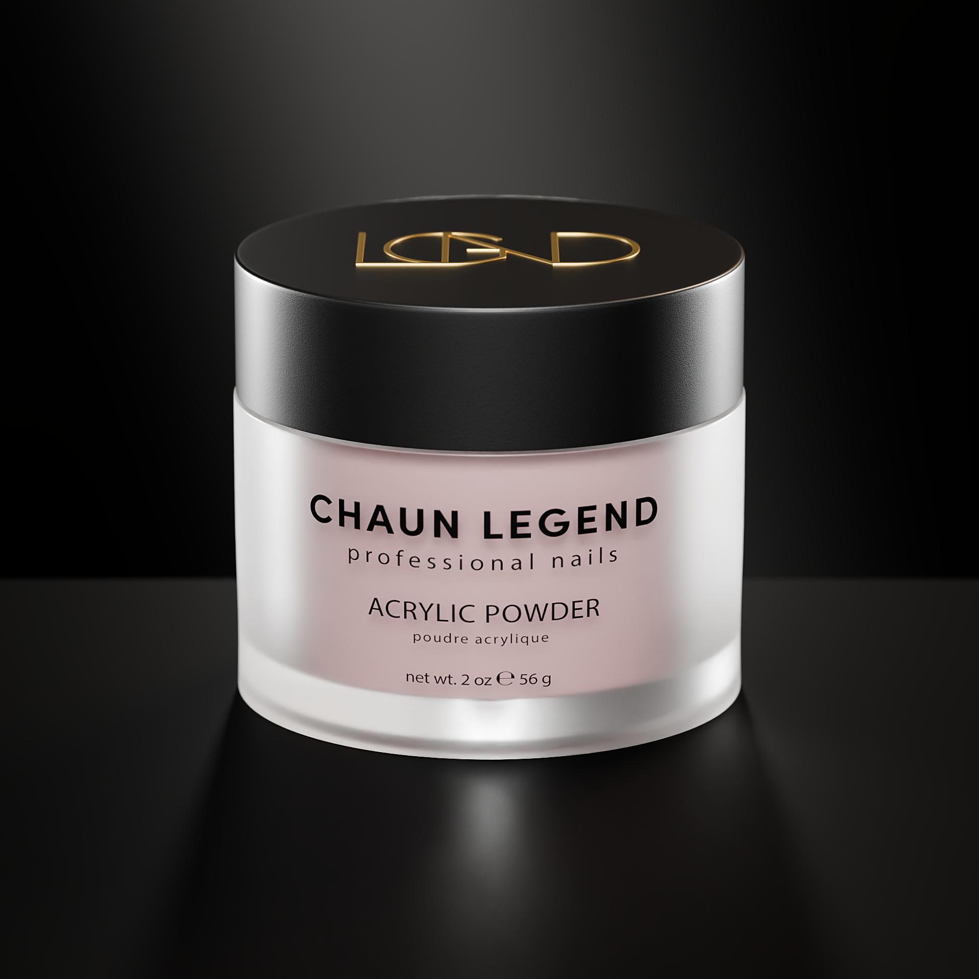 Chaun Legend Acrylic Powder 2oz (118ml) - Professional Nail Art Dip Powder for Manicures & Pedicures - Perfect for Salon, Home Use & DIY Nail Designs