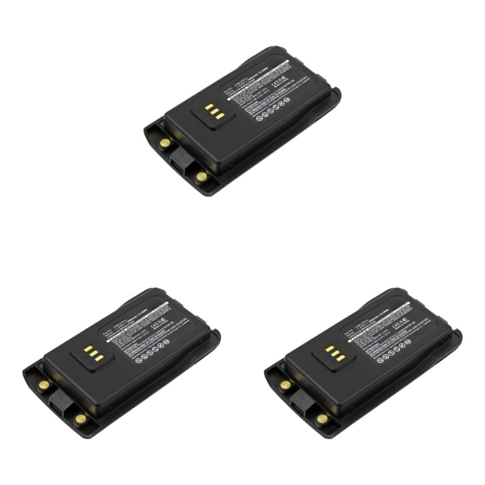 Synergy Digital 2-Way Radio Li-ion Battery Pack - 7.4V 1800mAh Replacement for Vertex VZ-30 & FNB-Z181Li - 3-Pack for Long-Lasting Communication - Ideal for Construction, Security & Outdoor Adventures