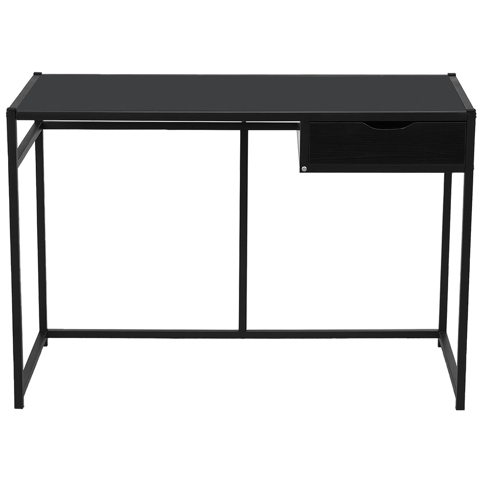 Modern Home Office Desk with Drawers - Multifunctional Computer Desk for Study, Writing & Workstation - Spacious White Big Desk (Black, One Size) - Perfect for Small Spaces, Remote Work & Home Office Setup