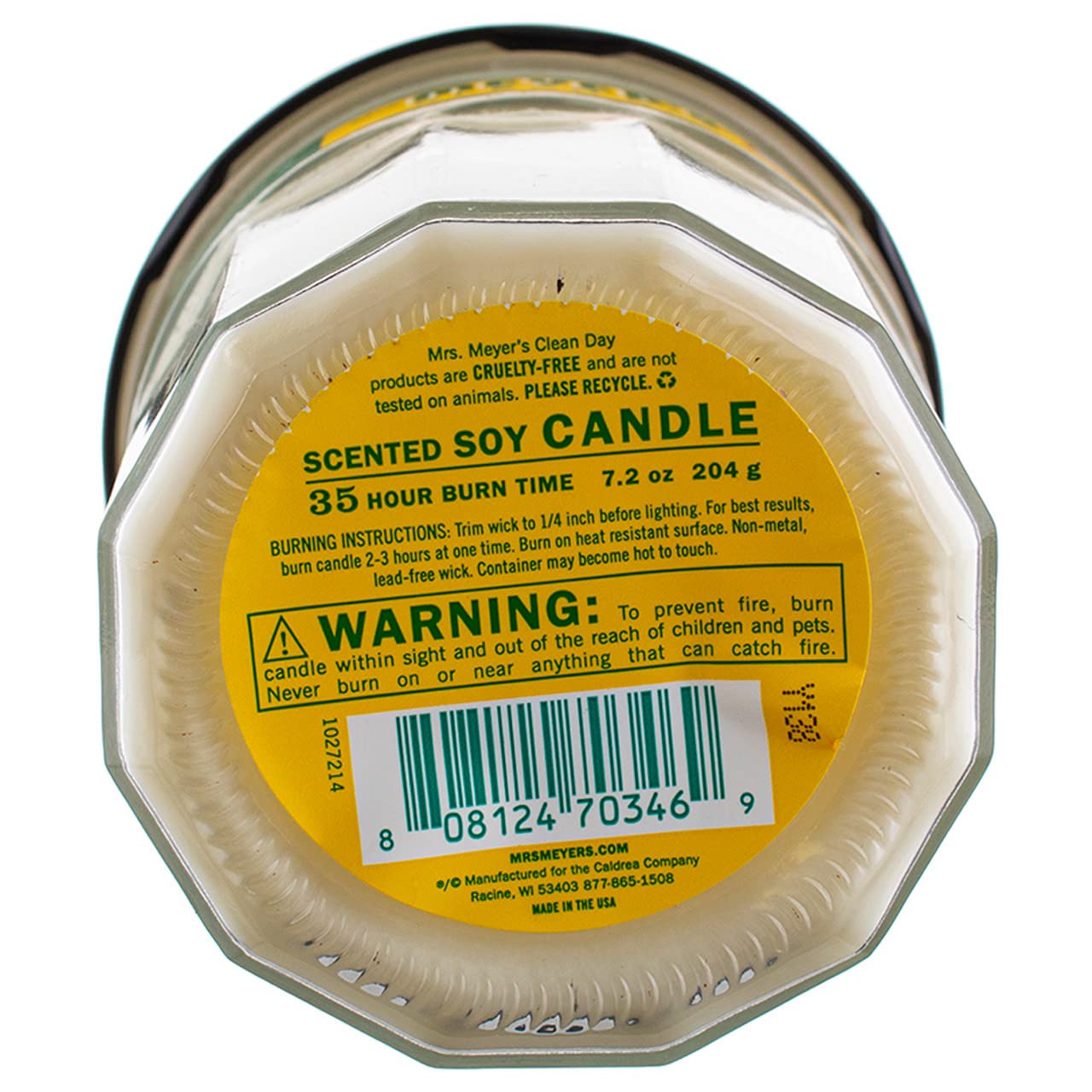 Mrs. Meyer's Clean Day Honeysuckle Aromatherapy Soy Wax Candle - 7.2 Oz (Pack of 2) with 35-Hour Burn Time & Essential Oils | Perfect for Relaxation, Home Decor & Stress Relief