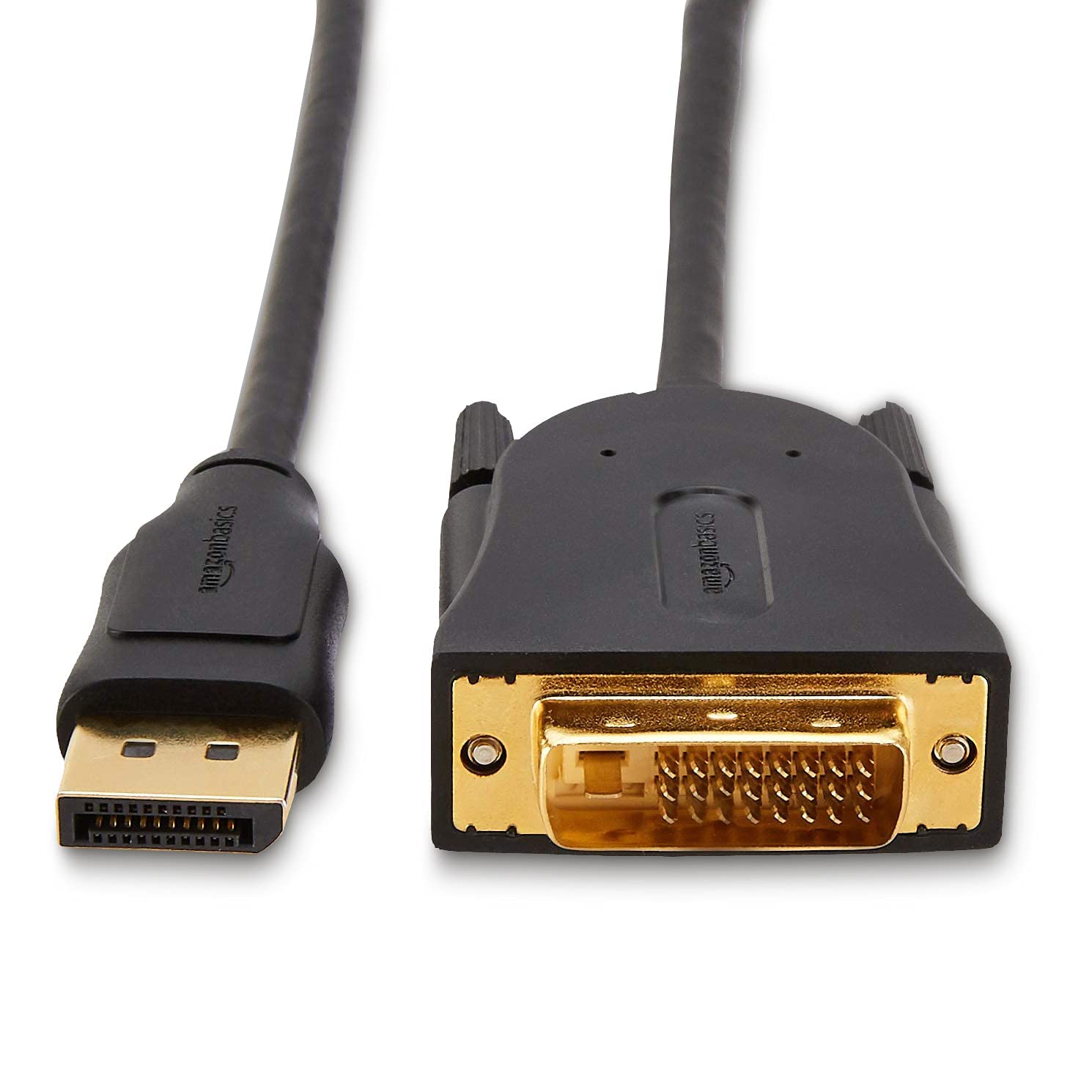 Amazon Basics 10-Pack DisplayPort to DVI Cable - 6ft Black Gold-Plated 1080p@60Hz 1920x1080 Resolution - High-Speed Video Connection for PC, Laptop, Monitor, Gaming & Home Theater Setup
