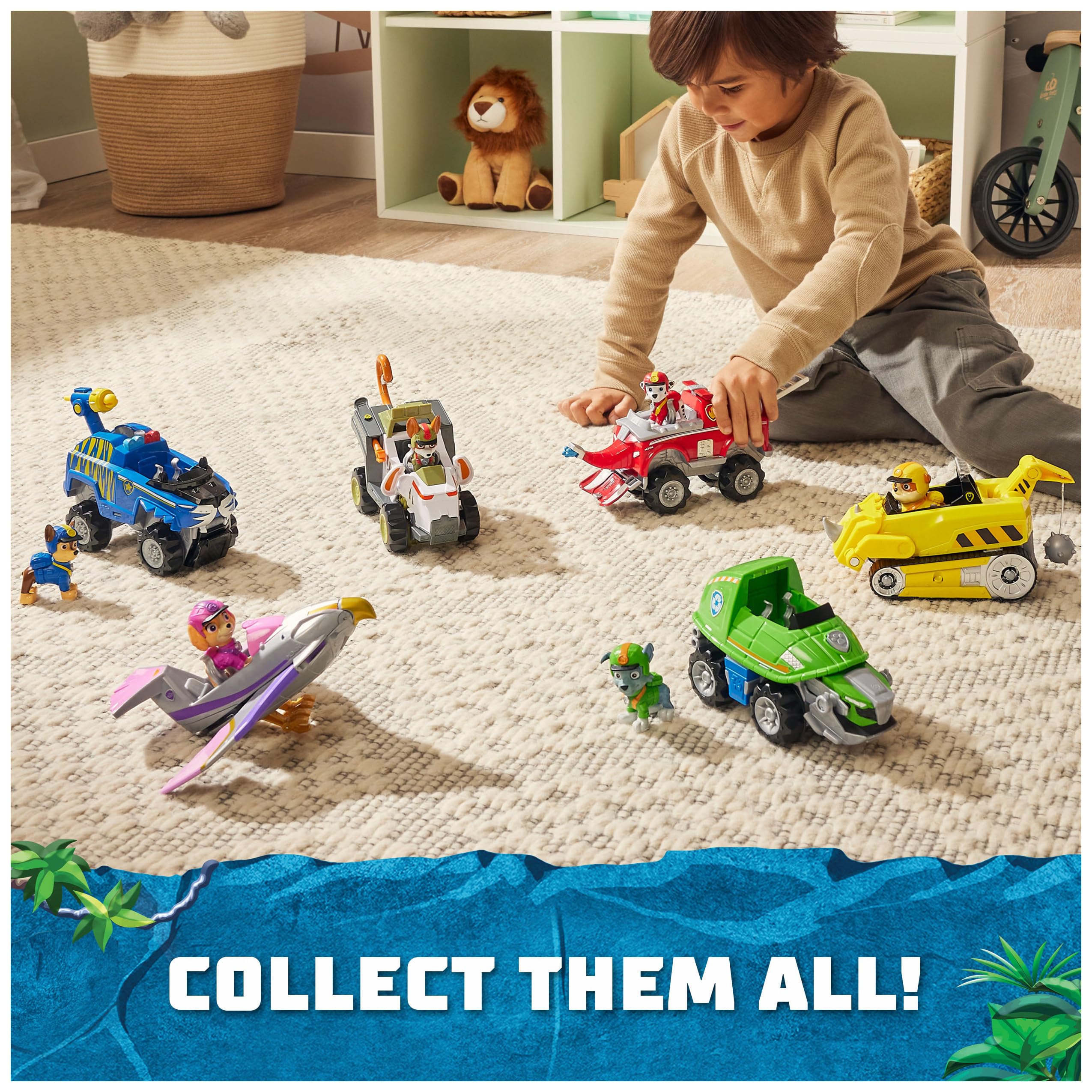 PAW Patrol Jungle Pups Toy Truck with Tracker Figure - Kids Gift for Ages 3+ | Outdoor Play & Collectible Fun