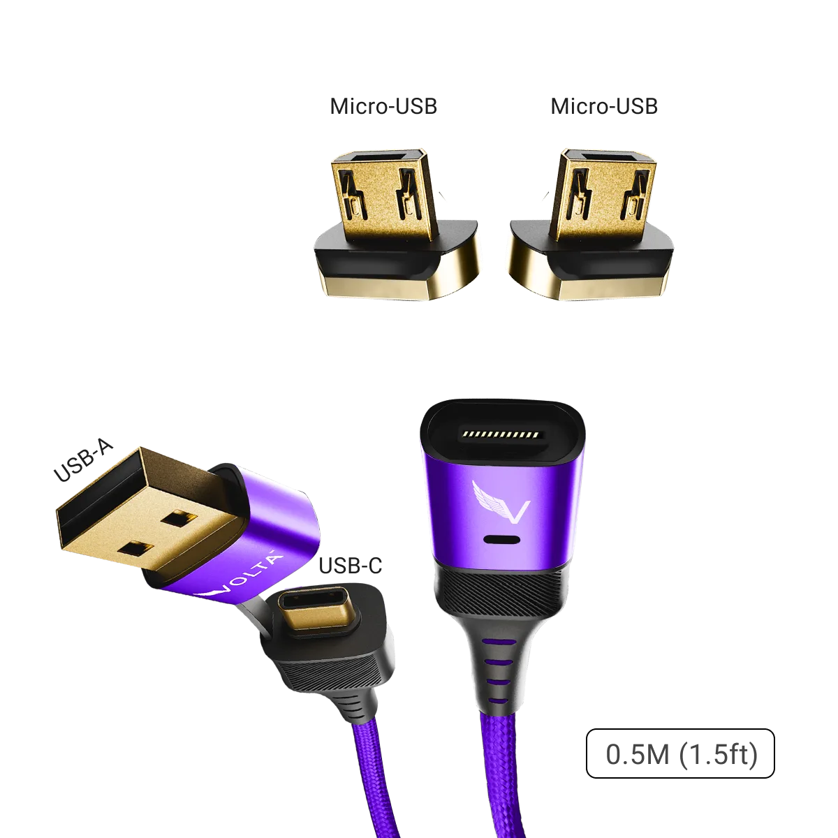 Volta MAX 240W USB-C Magnetic Charging Cable - Fast Charging for iPhone 15, MacBook, iPad, Samsung Galaxy | Perfect for Home, Office & Travel