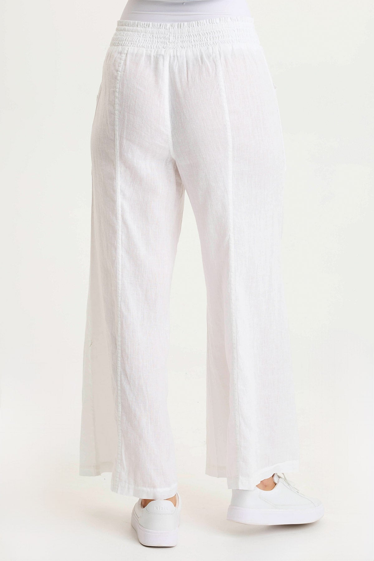 Pia Paper Bag Waist Linen Wide Leg Pants - Women's High Waisted Linen Trousers for Summer & Casual Wear | Perfect for Office, Beach & Everyday Outfits