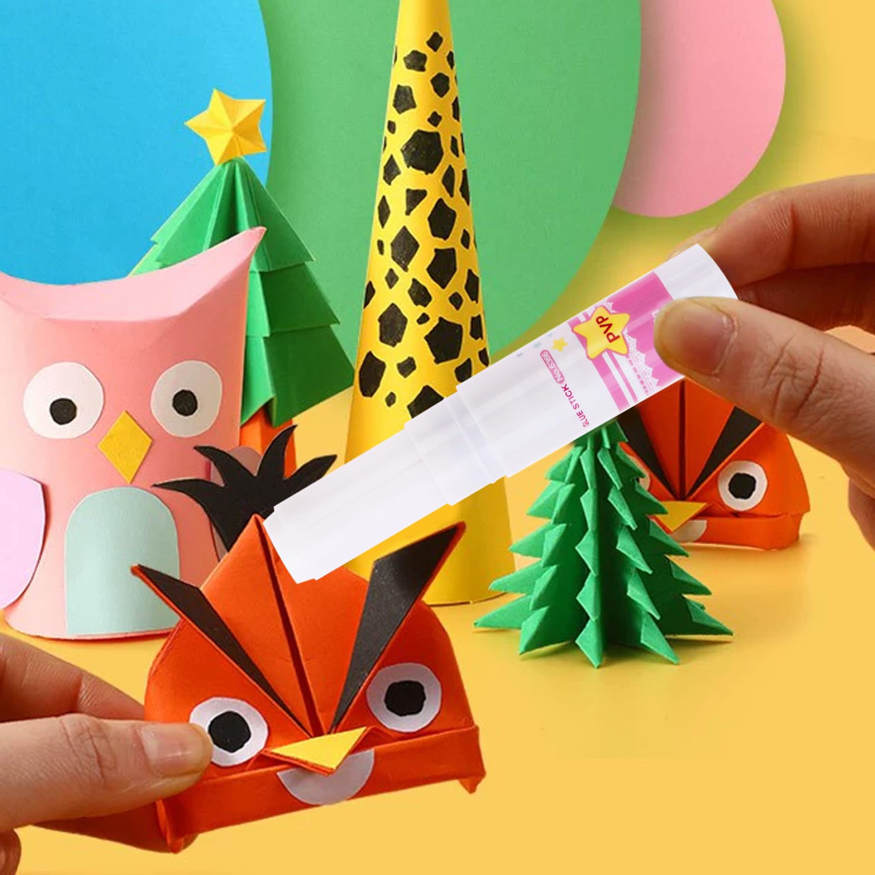 4Pcs Cute Cartoon Plastic Glue Sticks for Kids - 9 Grams Strong-Hold School Supplies for Office & Classroom - Non-Toxic Washable Adhesive for Arts, Crafts & DIY Projects