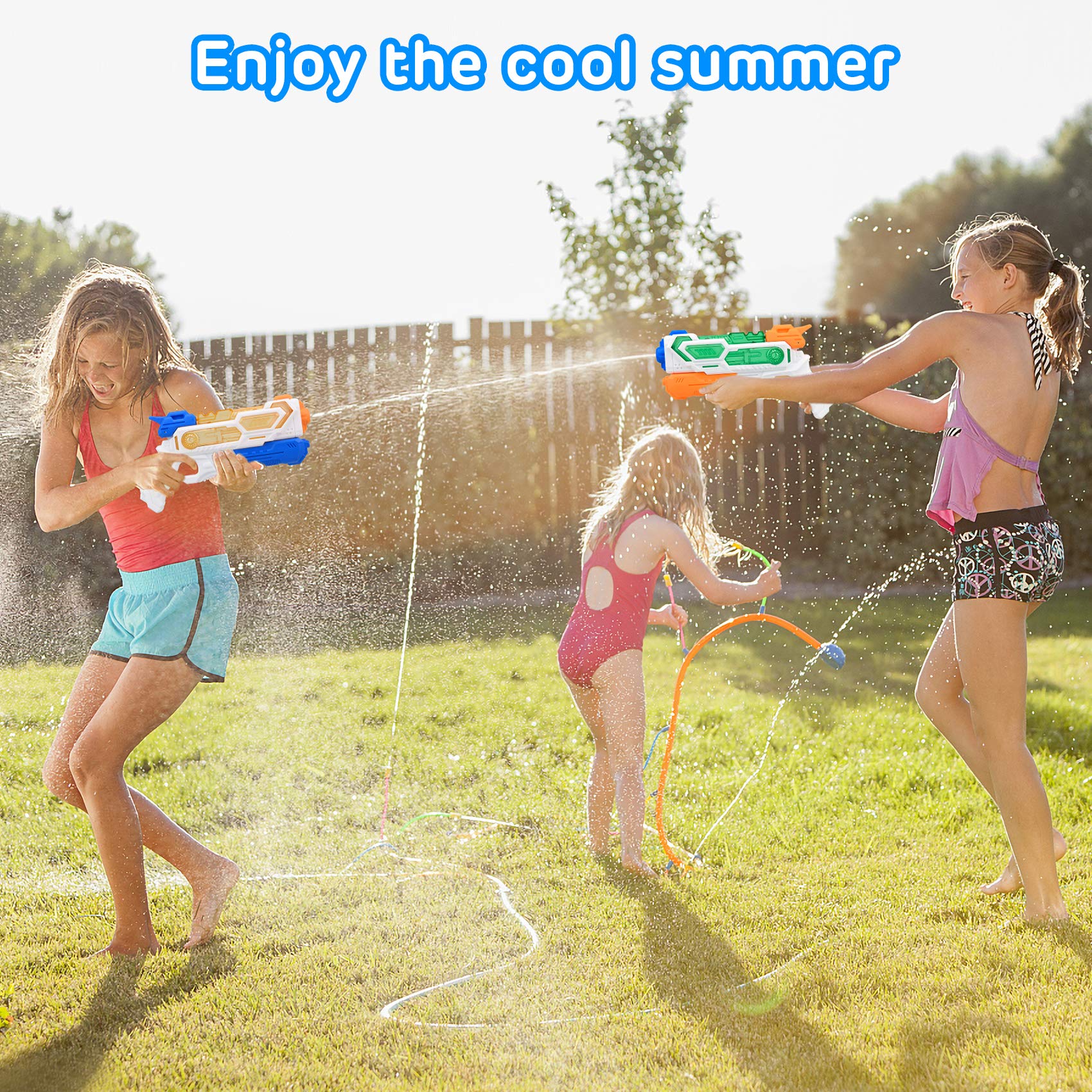 Balnore Super Soaker Water Gun for Kids & Adults - 2 Pack High-Powered Water Blaster with 32ft Range, Outdoor Pool Beach Toys for Summer Parties, Water Fights & Backyard Fun