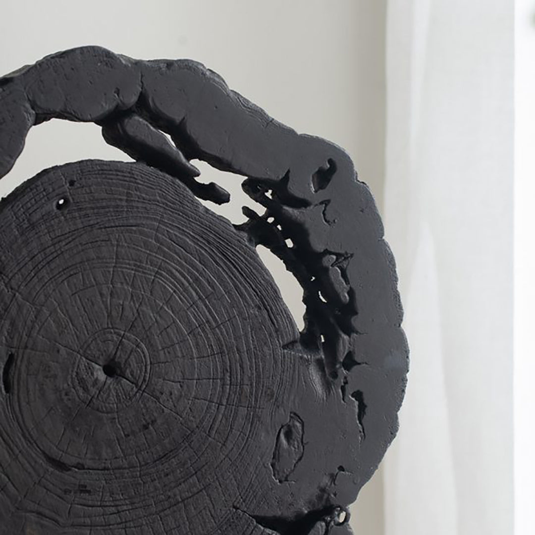 Handcrafted Black Teak Wood Sculpture - Elegant Home Decor, Office Display & Gift Idea for Art Lovers