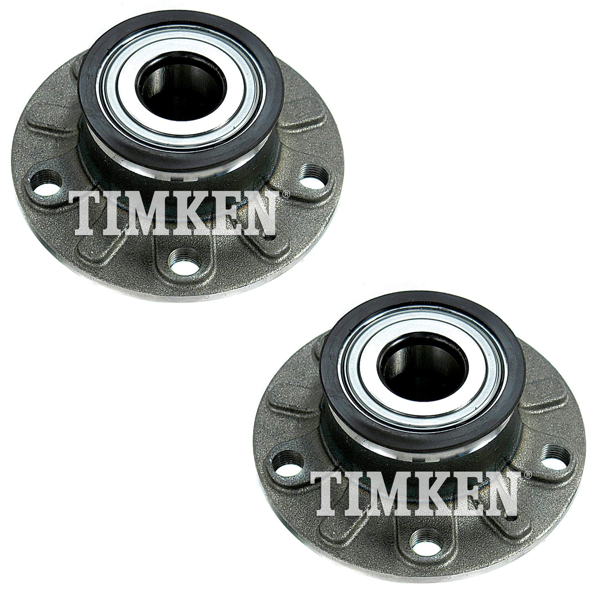 Timken Rear Wheel Bearing and Hub Assembly Kit - Pair of 2 - Compatible with Audi A3, VW Golf, VW Jetta FWD Models - Perfect for DIY Car Repairs and Maintenance