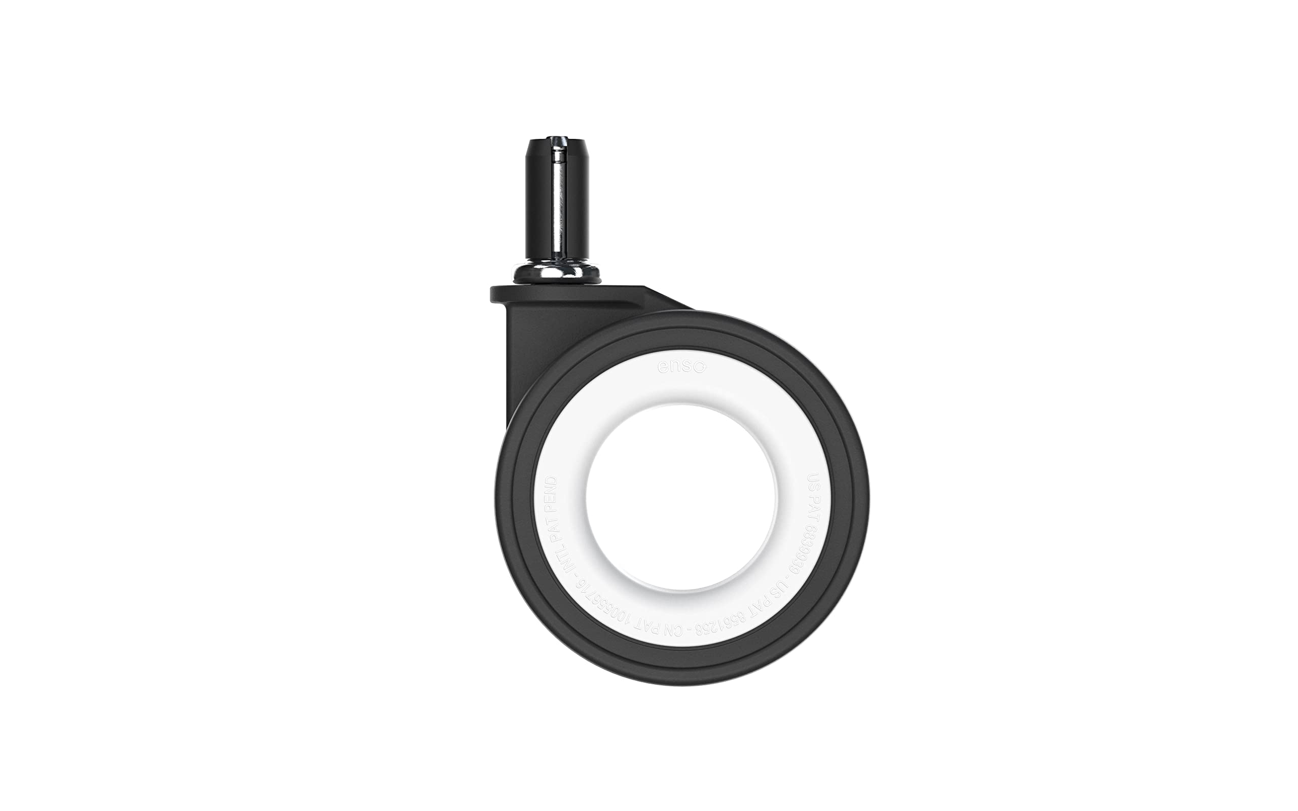 Enso Motion Office Chair Replacement Caster Wheels - 70mm Okina Mu Series - Set of 5 White Wheels for Smooth Rolling on Hardwood Floors & Carpets - Perfect for Home Office, Conference Rooms & Workspaces