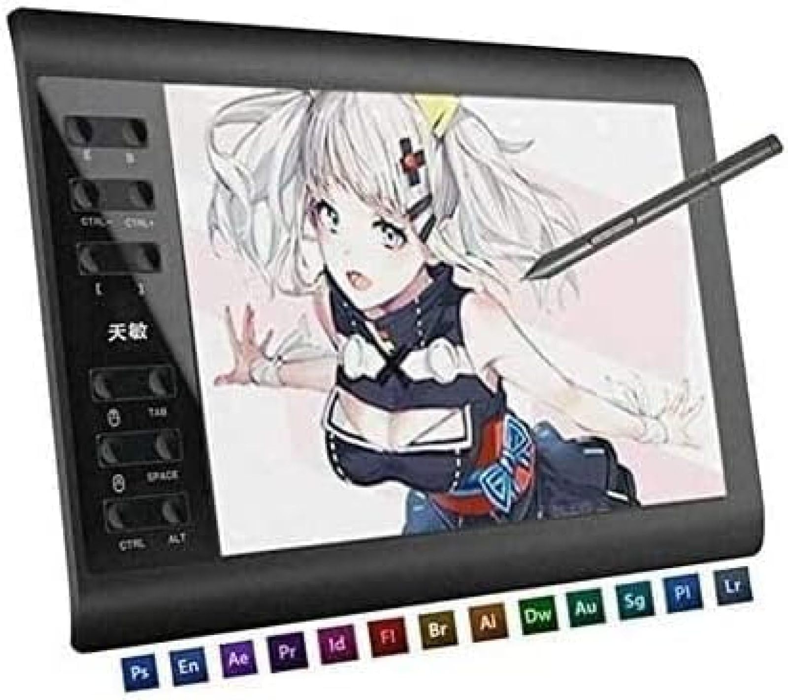 DIE LCD Writing Tablet with Stylus - 10 Inch Digital Ewriter Electronic Graphic Drawing Tablet for Kids & Adults, Portable Hand-Painted Tablet with Phone Connectivity - Perfect for Sketching, Note Taking & Classroom Learning