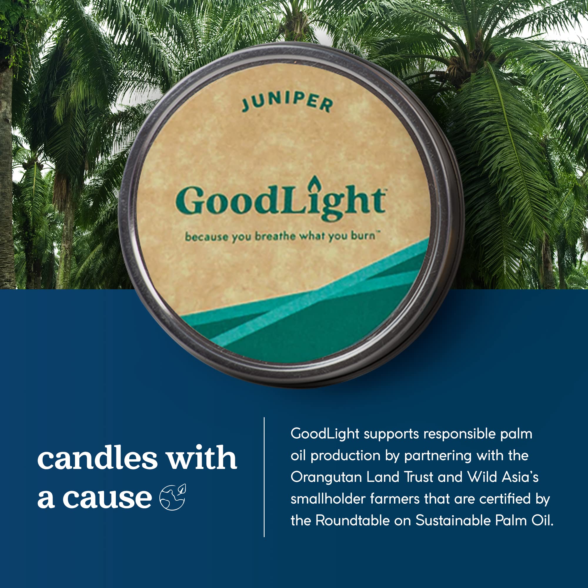 Eco-Friendly Paraffin-Free Scented Candle in Tin - 30 Hour Burn Time, Desert Juniper Aroma (6 oz) | Perfect Birthday Gift for Women & Men, Home Decor, Relaxation & Romantic Ambiance