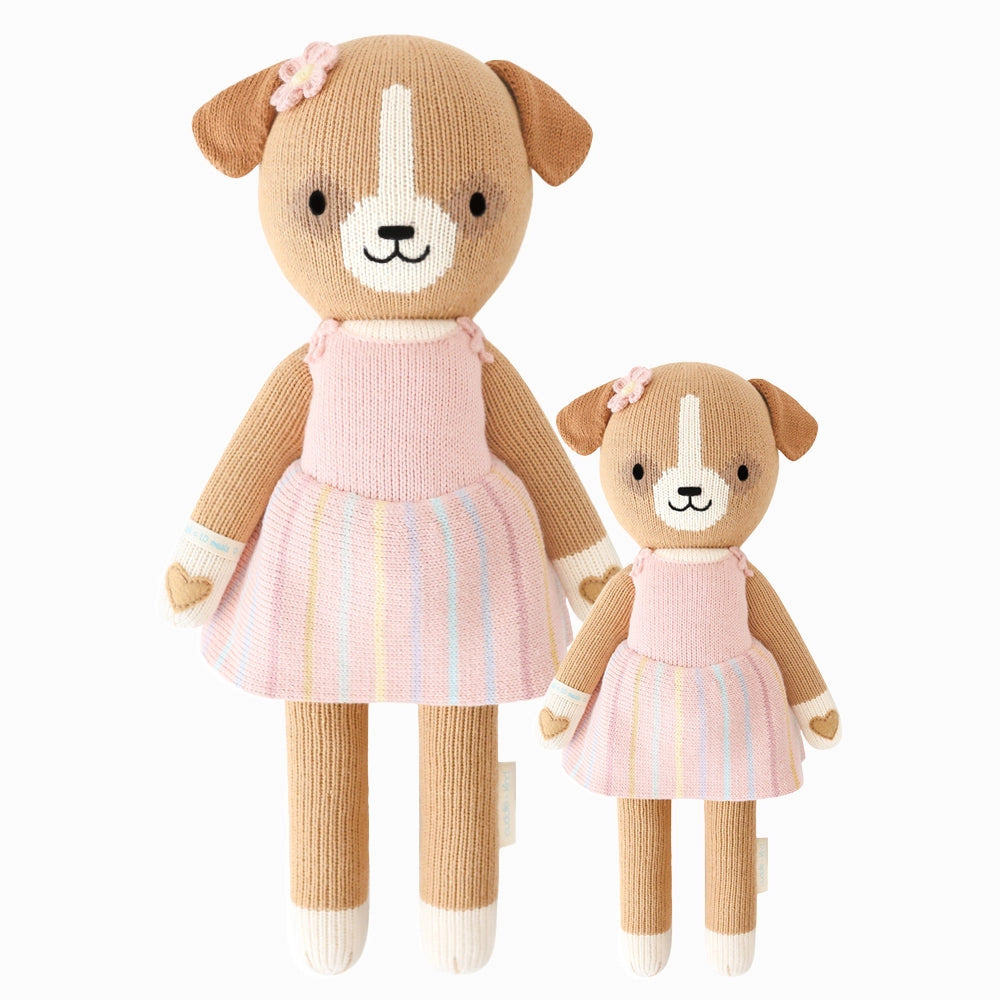 Cuddle + Kind Bea the Dog Hand-Knit Doll - Buy One & Donate 10 Meals to Children in Need | Perfect Gift for Kids, Baby Shower & Nursery Decor