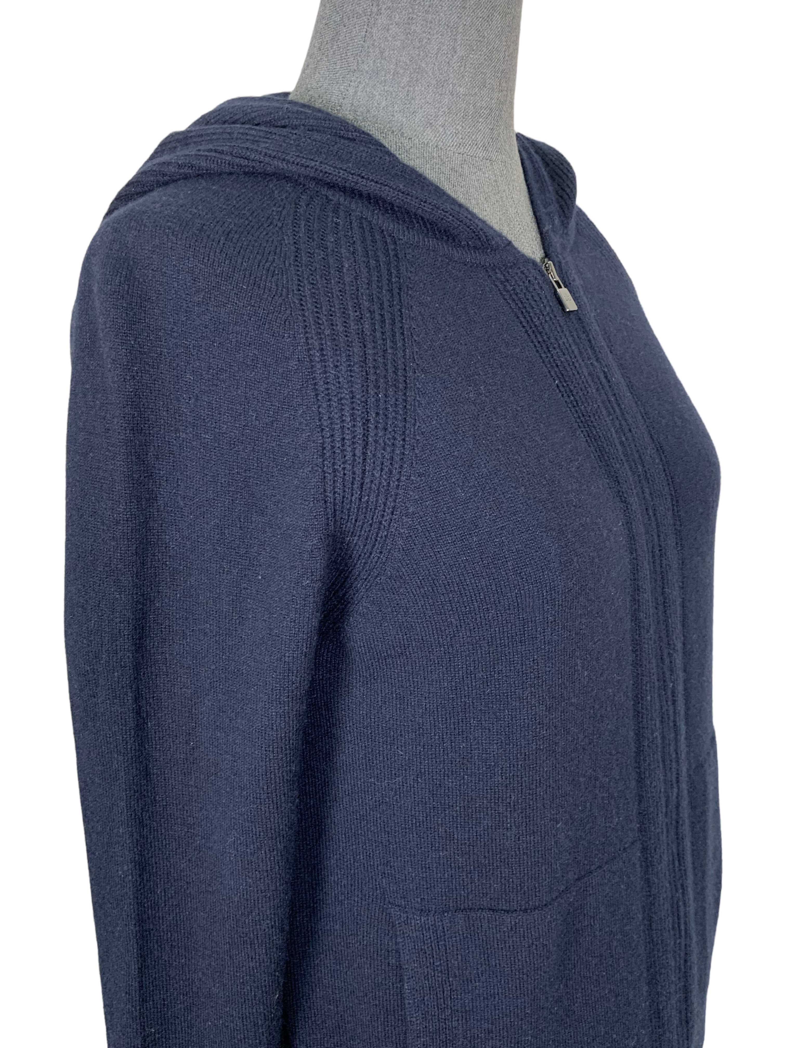 Loro Piana Cashmere Hooded Sweater for Women - Soft Luxury Pullover with Hood, Size XS - Perfect for Winter Travel & Casual Outings
