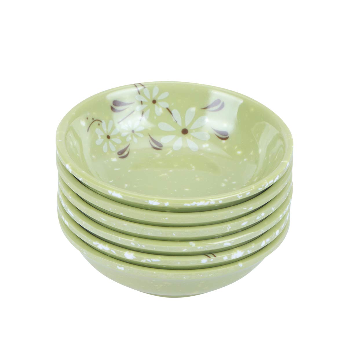 TOPBATHY 6-Piece Creative Dip Bowls Set - Condiment Serving Dishes for Sauce, Vinegar, Ketchup, BBQ - Perfect for Parties, Entertaining & Dining (Daisy Design)