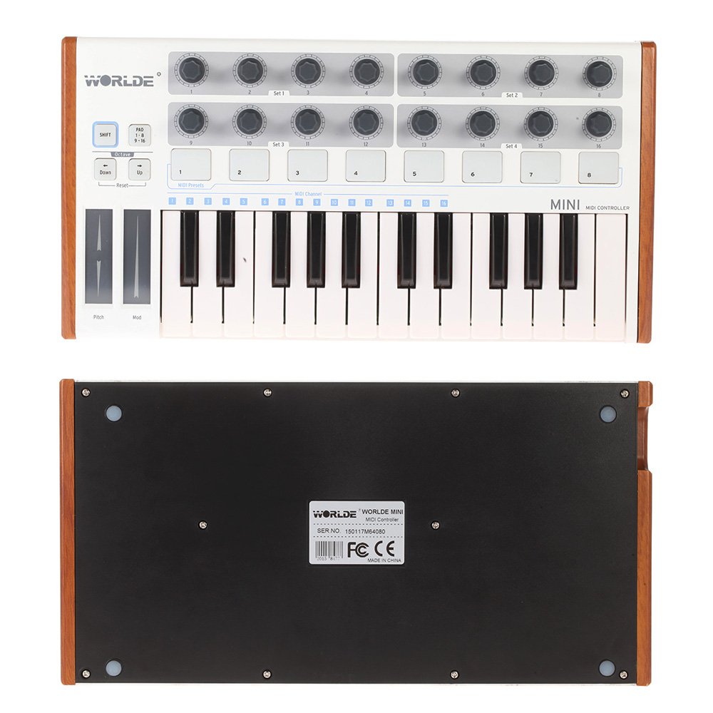 Ultra-Portable 25-Key USB MIDI Controller - Compact Drum Pad & Keyboard for Music Production, Live Performance & Studio Recording | Perfect for DJs, Producers & Musicians On-The-Go
