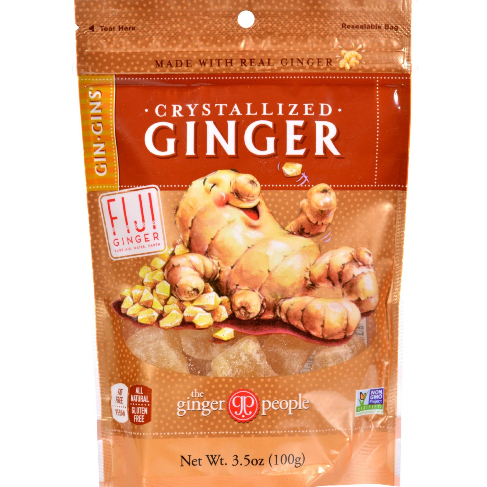 Organic Ginger Candy Crystals by The Ginger People - Natural Digestive Aid & Nausea Relief - Perfect for Travel, Morning Sickness & Motion Sickness