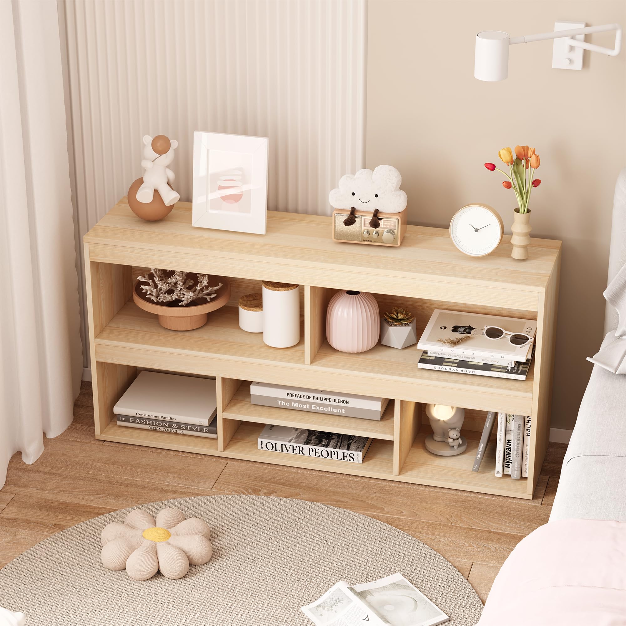 IDEALHOUSE 6-Cube Wooden Toy Storage Organizer & Kids Bookshelf - Multifunctional Storage Cabinet for Toys, Books & Decor | Perfect for Playroom, Classroom, Nursery & Kids Bedroom Organization
