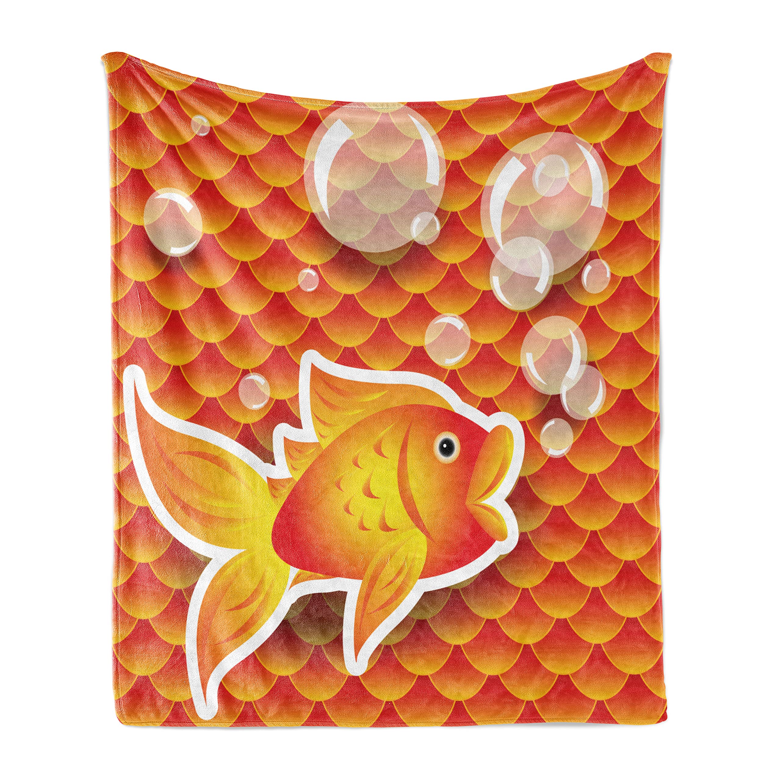 Ambesonne Orange Flannel Fleece Throw Blanket - 50