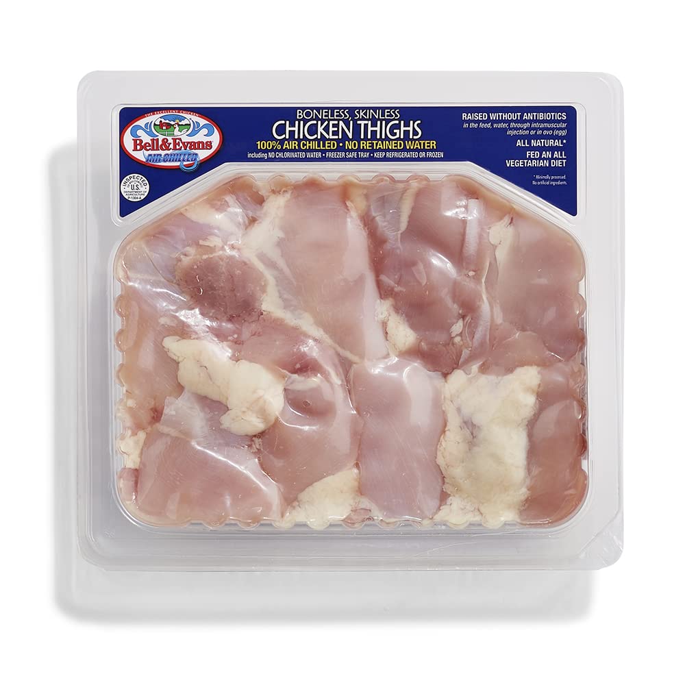 Bell & Evans Boneless Skinless Chicken Thighs - Fresh, Antibiotic-Free, All-Natural Chicken for Grilling, Baking & Meal Prep | Perfect for Keto, Paleo & Healthy Diets