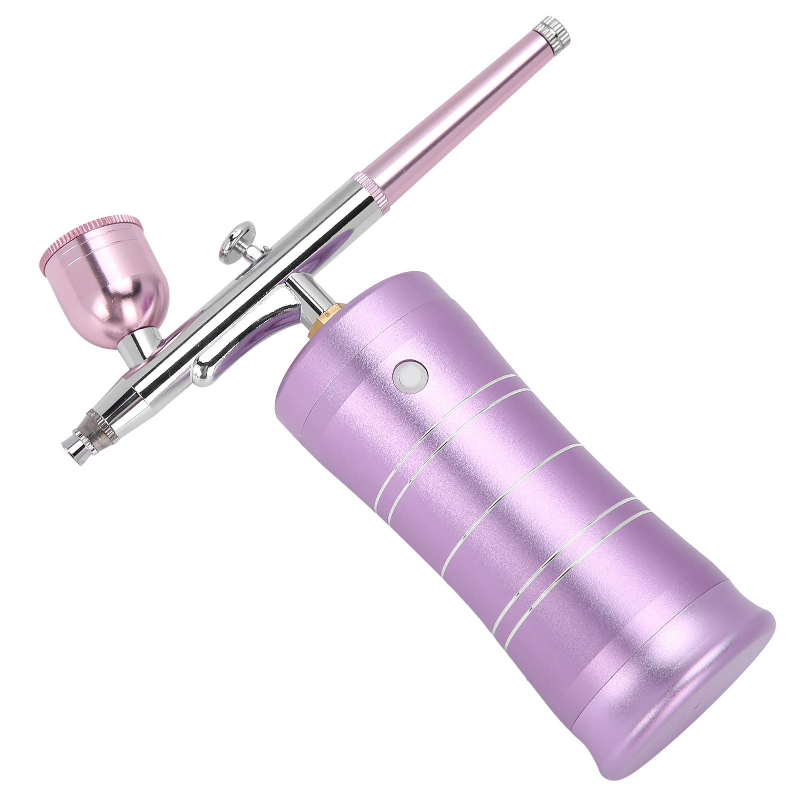 Nano Oxygen Sprayer for Face - High Pressure Heat Preservation Handheld Airbrush | Aluminum Metal Skin Care Tool for All Skin Types (Small Straight Fuchsia) | Perfect for Hydrating, Moisturizing & Refreshing Skin at Home or Salon