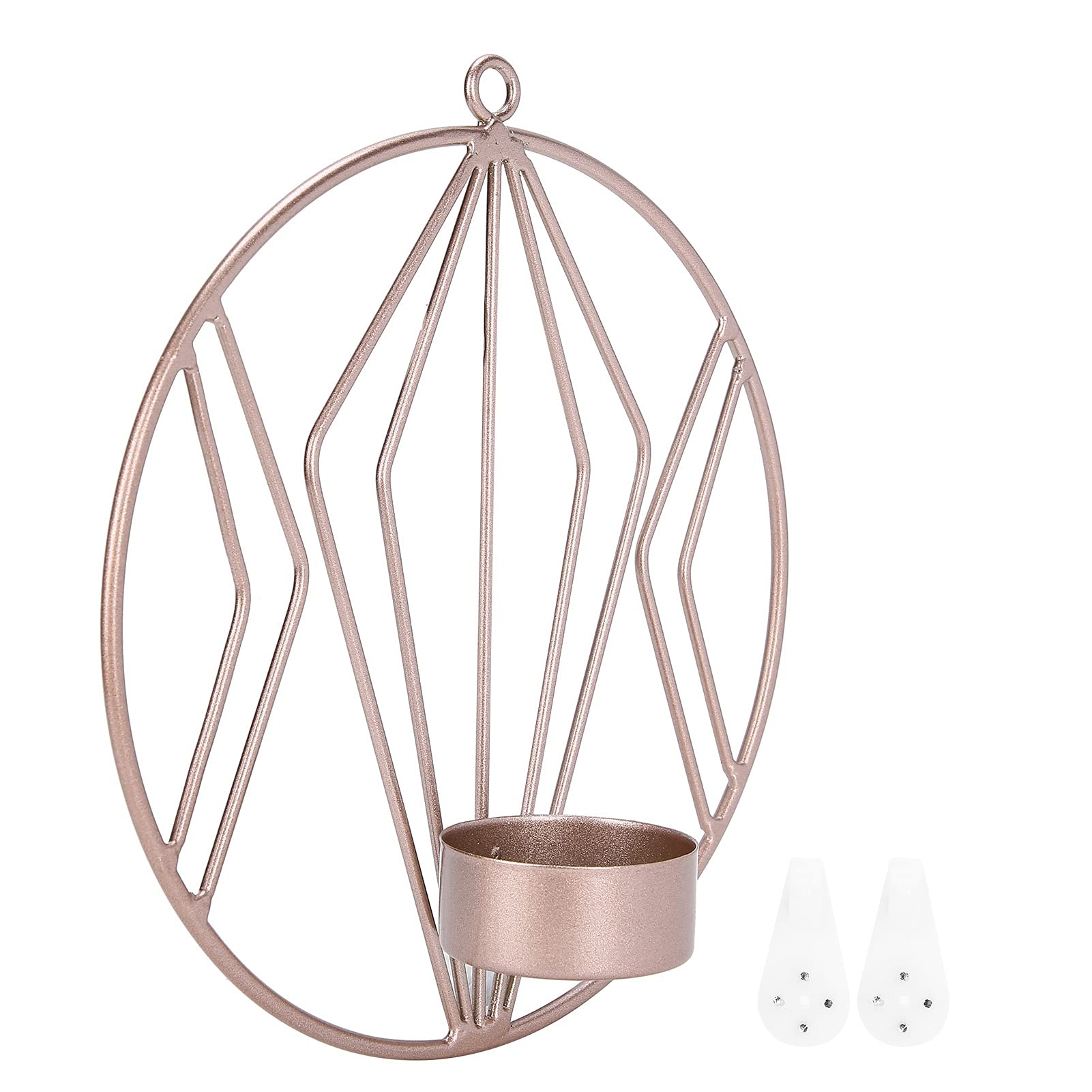 Geometric Circular Wall Mounted Candle Holder - Handcrafted Metal Candle Stand for Home Decor, Bedroom, Living Room, Coffee Shop & Bookstore | Perfect for Romantic Ambiance, Relaxation & Boho Chic Interior Design