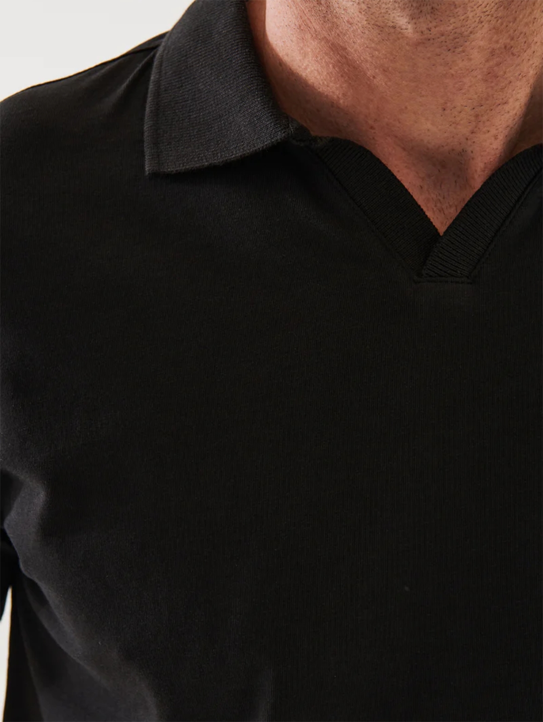 Stylish Iconic Open Polo Shirt for Men - Classic Black Cotton Casual Wear - Perfect for Office, Golf & Summer Outings