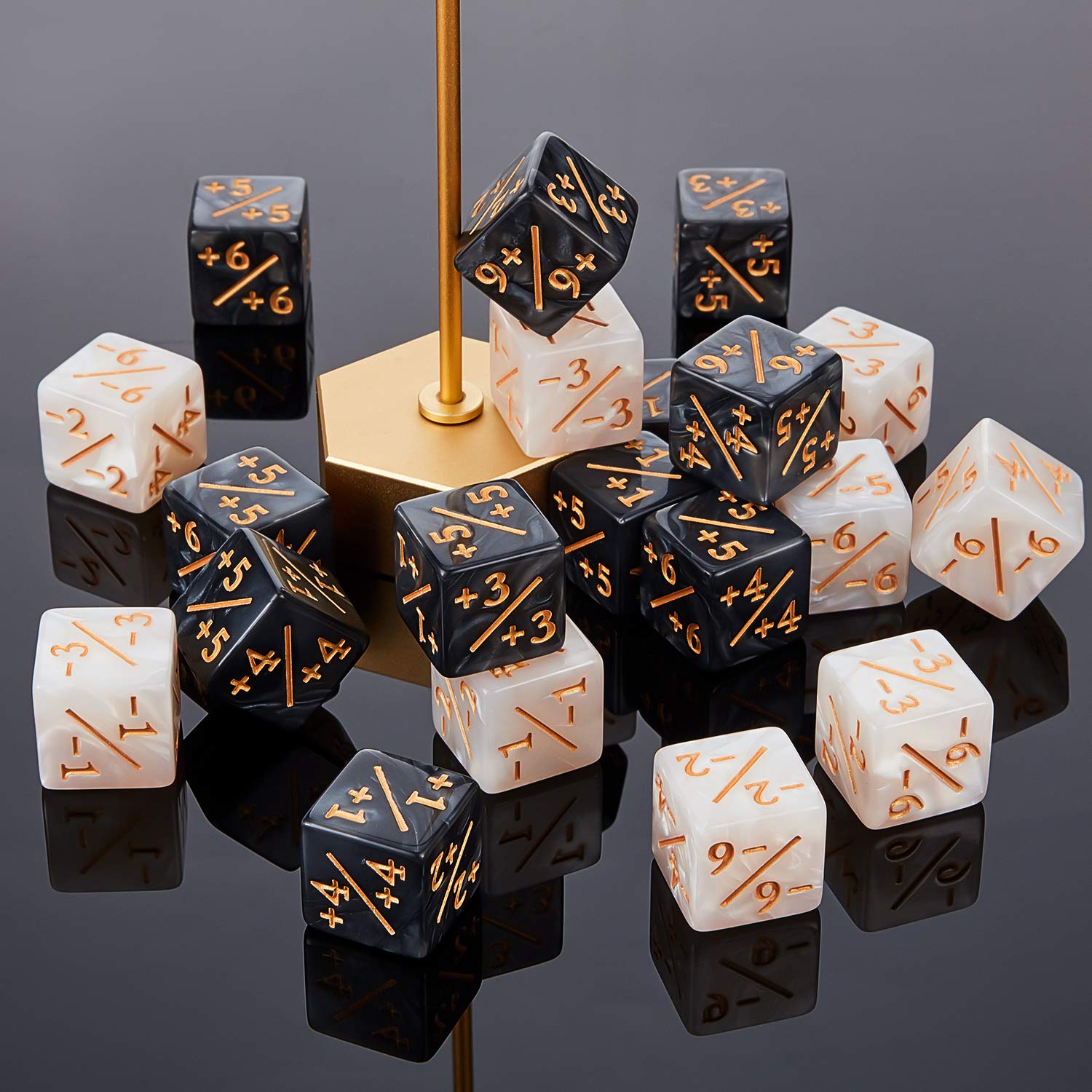48-Piece MTG Dice Set - Plus/Minus 1 Counters, D6 Tokens for Magic: The Gathering TCG - Bulk Gaming Accessories for Card Games & Tabletop RPGs (Perfect for Tournaments, Game Nights & Strategy Sessions)