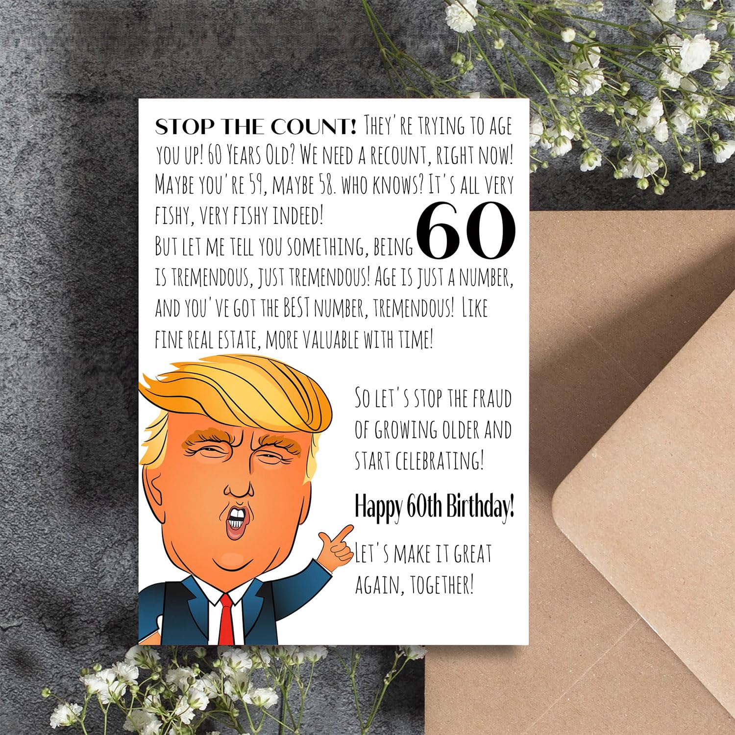 Funny 60th Birthday Card for Women & Men - Perfect Gift for 60th Birthday Celebrations at Home or Office