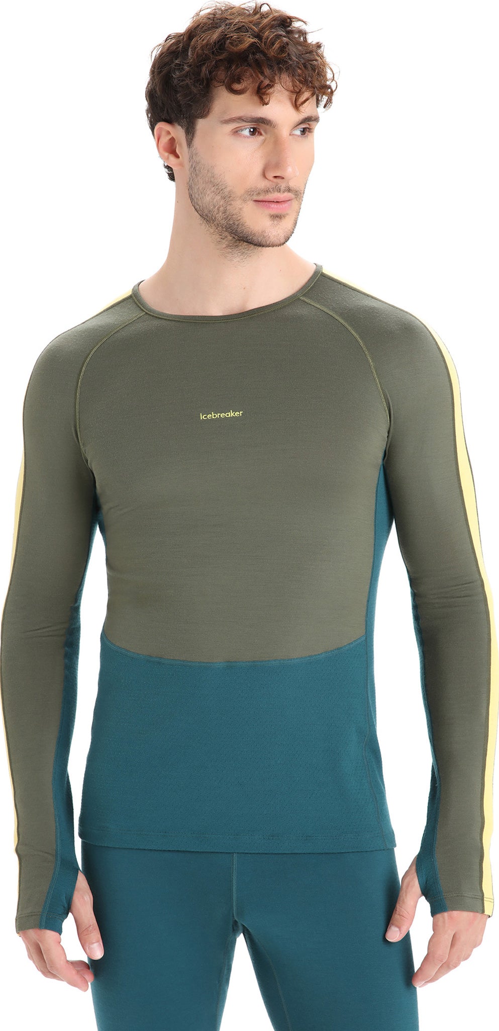 200 ZoneKnit Long Sleeve Crewneck Thermal Top for Men - Warm Winter Base Layer for Outdoor Activities & Cold Weather Sports