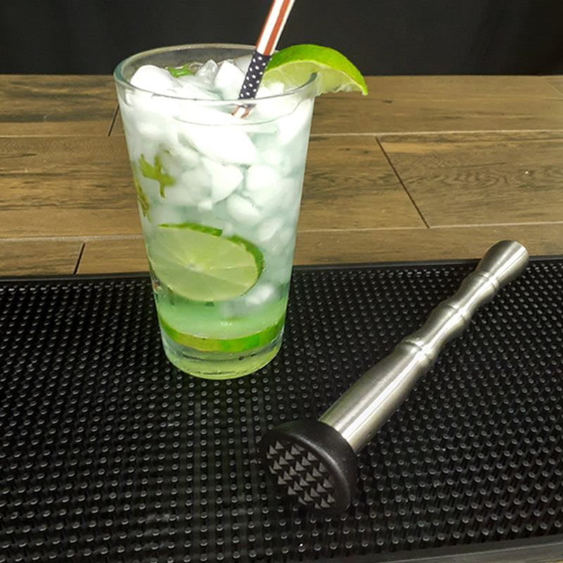 BarConic® Stainless Steel Grip Muddler - Premium Cocktail Mixing Tool for Mojitos, Old Fashioned & Home Bars