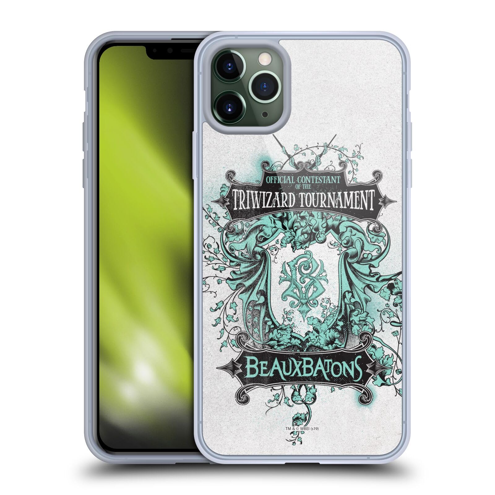 Harry Potter Beauxbatons Goblet of Fire Soft Gel Case for Apple iPhone 11 Pro Max - Officially Licensed by Head Case Designs - Perfect for Fans, Gifts, and Everyday Use